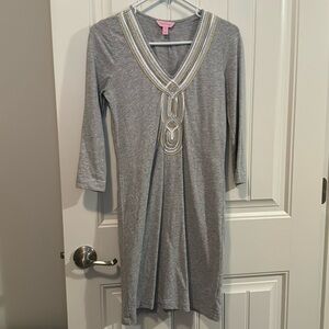 Lilly Pulitzer grey tshirt dress xs